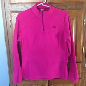 1/4 zip The North Face fuchsia pullover size M